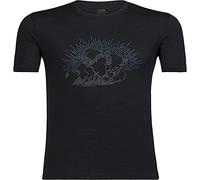 Icebreaker 150 Tech Lite Crewe Shirt Cloud Climbers Men - Merinoshirt Black