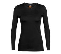Icebreaker 200 Oasis Long Sleeve Crewe Femme Noir - Base-layers outdoor femmes S