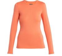Icebreaker 200 Oasis Long Sleeve Crewe Femme Orange - Maillots et vêtements polaires femmes M