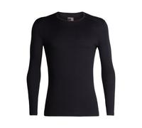 icebreaker - 200 Oasis Long Sleeve Crewe - Sous-vêtement mérinos homme Black - L