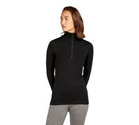 icebreaker - 200 Oasis LS Half Zip - Maillot thermique laine mérinos femme Black - S