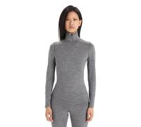 Icebreaker - Sous-vêtement en laine de mérinos - W Merino 200 Oasis LS Half Zip Gritstone Heather pour Femme en Laine - Taille 38-40 - Gris Gris 38-40