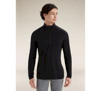 icebreaker - 200 Oasis LS Half Zip - Maillot thermique laine mérinos homme Black - XS