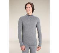 icebreaker - 200 Oasis LS Half Zip - Maillot thermique laine mérinos homme Gritstone Heather - S