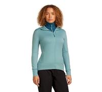 Icebreaker - Polaire en laine de mérinos - W Merino 260 Quantum LS Zip Hoodie Hydro pour Femme en Laine - Taille L - Vert Vert L