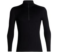 Icebreaker Sous-vêtement 260 Tech Half Zip manches longues en laine mérinos Homme Noir XL