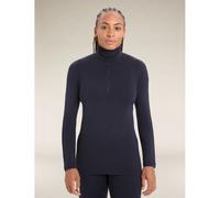 icebreaker - 260 Tech LS Half Zip - Maillot thermique laine mérinos femme Midnight Navy - S