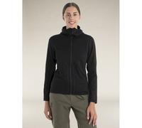 icebreaker - 560 RealFleece Elemental II LS Zip Hoodie - Polaire en laine mérinos femme Black - S