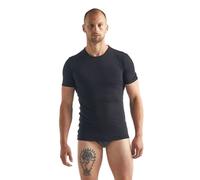 Icebreaker Sous-vêtement Anatomica Crew – Laine mérinos, manches courtes – Noir M Homme