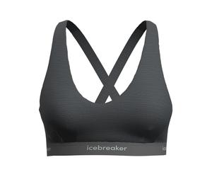 Icebreaker - Brassière respirante - W Merino Blend 125 Cool-Lite Sprite Racerback Bra Gritstone Heather pour Femme en Laine - Taille S - Gris Gris S