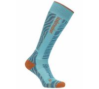 Icebreaker - Chaussettes de ski en laine de mérinos - W Merino Blend Ski+ Medium OTC Mountain Contour Hydro/Trail/Atlantis pour Femme en Laine - Vert 38-40