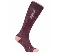 Icebreaker - Chaussettes de ski en laine de mérinos - W Merino Blend Ski+ Medium OTC Mountain Contour Java/Blush/Summit pour Femme en Laine - Taille Marron 38-40