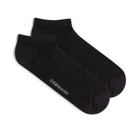 icebreaker - Lifestyle Fine Gauge No Show - Chaussettes en laine mérinos homme Black / Snow - L (44.5 - 46.5)