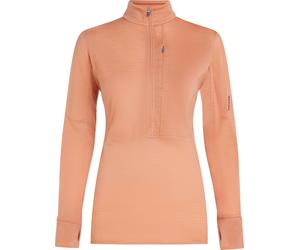 Icebreaker - Couche intermédiaire demi-zippée - W Merino 200 Realfleece Descender LS Half Zip Desert Sand pour Femme en Laine - Taille XS - Beige Beige XS