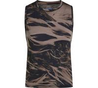 Icebreaker - Débardeur de randonnée léger et respirant en laine de mérinos - W Merino Blend 125 Cool-Lite Speed Tank Motion AOP Porcini/Black/Aop pour Marron M