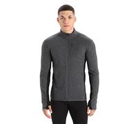 Icebreaker Descender standard à manches longues zippé pour homme Jet Heather/Noir