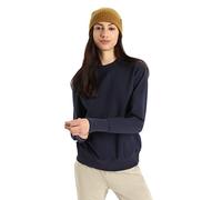 Icebreaker Femmes Central II Sweat-Shirt à Manches Longues - Sweat pour Femme - Laine Mérinos Mid Layer - Marine De Minuit, S
