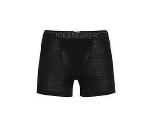 Icebreaker Hommes 100% Laine Merino Everyday Boxer de Couche de Base - 175 Tissu Ultraléger - Noir / Mousson, L