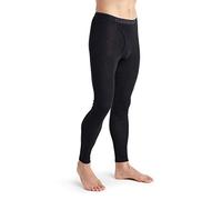 Icebreaker Hommes 100% Laine Merino Everyday Leggings de Couche de Base with Fly - 175 Tissu Ultraléger - Noir, XL