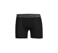 Icebreaker Hommes Anatomica Boxers - Caleçon Homme - Laine Mérinos sous-Vêtements - Noir, M