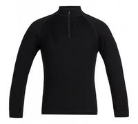 icebreaker - 260 Tech LS Half Zip - Maillot thermique laine mérinos enfant Black - Taille de l'enfant 98 cm
