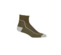 icebreaker Light Mini Sock Hike+ Chaussettes légères pour Femme, Vert Loden/Noir/Gristone Heather