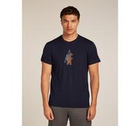 T-shirt Icebreaker 150 Tech Lite Bear Tour manches longues bleu marine marron - L