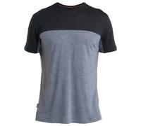 Icebreaker - Merino 125 Cool-Lite Sphere III S/S CB - Haut en mérinos - S - graphite heather / black / colour block