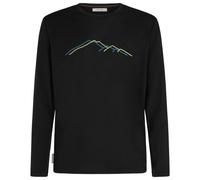 Icebreaker - Merino 150 Tech Lite L/S Tee Rainer Ridge - Haut en mérinos - L - black