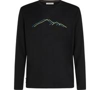 ICEBREAKER Merino 150 Tech Lite Ls Tee Rain Ridge - Homme - Noir - taille M- modèle 2026