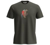 Icebreaker - Merino 150 Tech Lite S/S Tee Bear Catch - Haut en mérinos - S - dark loden