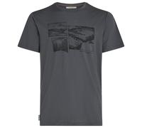 Icebreaker - Merino 150 Tech Lite S/S Tee The Climb - Haut en mérinos - S - obsidian