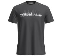Icebreaker - T-shirt de randonnée en laine de mérinos à manches courtes - M Merino 150 Tech Lite SS Tee The Peaks Obsidian pour Homme en Laine - Gris L