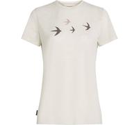 Icebreaker - T-shirt de randonnée en laine de mérinos légère - W Merino 150 Tech Lite SS Tee Bird Transit Ecru Heather pour Femme en Laine - Taille L Beige L