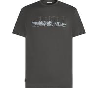 ICEBREAKER Merino 150 Tech Lite Ss Tee The Peaks - Homme - Gris - taille XL- modèle 2026