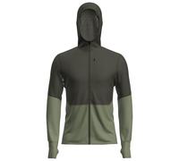 Icebreaker - Merino 200 Realfleece Descender L/S Zip Hoodie - Pull polaire - XL - dark loden / lichen / cb