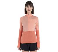 icebreaker - Merino 200 RealFleece Descender LS Half Zip - Polaire en laine mérinos femme Glow / Tang / CB - XS