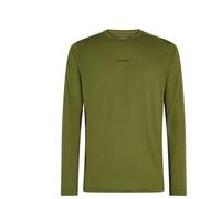 Icebreaker - Merino Blend 125 L/S Tee Colour Block - Haut en mérinos - L - sphagnum / dark loden / cb