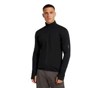 Icebreaker - Polaire chaude et technique - M Merino Blend 300 RealFleece Descender LS Zip Black pour Homme en Laine - Taille XL - Noir Noir XL