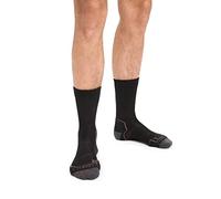 Icebreaker Merino Homme Chaussettes Hike+ Light Crew, Noir/Vison, Monsoon