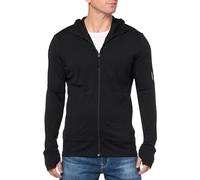 Icebreaker Merino Quantum Iv Sweat à Capuche athlétique à Manches Longues en Laine pour Homme, Noir Iv, M