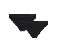Icebreaker - Pack de 2 culottes en laine de mérinos - W Merino 150 Siren Bikini 2 Pack Black pour Femme en Laine - Taille L - Noir Noir L