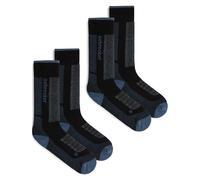 Icebreaker - Pack de 2 paires de chaussettes de ski en laine de mérinos - W Merino Blend Ski+ Medium OTC 2 Pack Black/Dawn/Graphite pour Femme en Noir 35-37