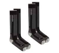 Icebreaker - Pack de 2 paires de chaussettes de ski - M Merino Blend Ski+ Medium OTC 2 Pack Black/Ether/Graphite pour Homme en Laine - Taille 39-41,5 Noir 39-41,5