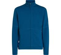 Icebreaker - Polaire chaude et technique - M Merino 400 RealFleece Descender LS Zip Atlantis pour Homme en Laine - Taille S - Bleu Bleu S