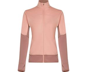 Icebreaker - Polaire chaude et technique - W Merino Blend 300 RealFleece Descender LS Zip Summit/Blush/Cb pour Femme en Laine - Taille S - Rose Rose S