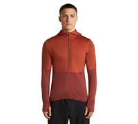 icebreaker - Men Merino Blend 200 RealFleece™ Descender LS Zip Hoodie - Polaire en laine mérinos homme Agate / Port / Cb - L