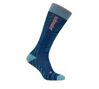 icebreaker - Ski+ Light OTC Mountain Contour - Chaussettes en laine mérinos femme Atlantis / Hydro / Acid Pink - M (38 - 40)