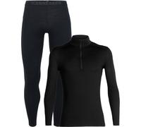 Icebreaker - Sous-vêtement en laine de mérinos - Pack M Merino 200 Oasis LS Half Zip Black en Laine 35-37,38-40,41-43,47-49,XXL