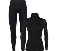 Icebreaker - Sous-vêtement en laine de mérinos - Pack W Merino 260 Tech LS Half Zip Black en Laine XS,35-37,38-40,41-43